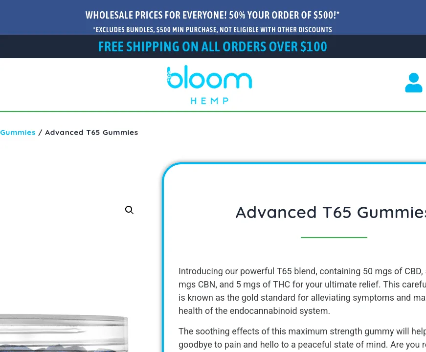 Bloom Hemp Advanced T65 Gummies image 4