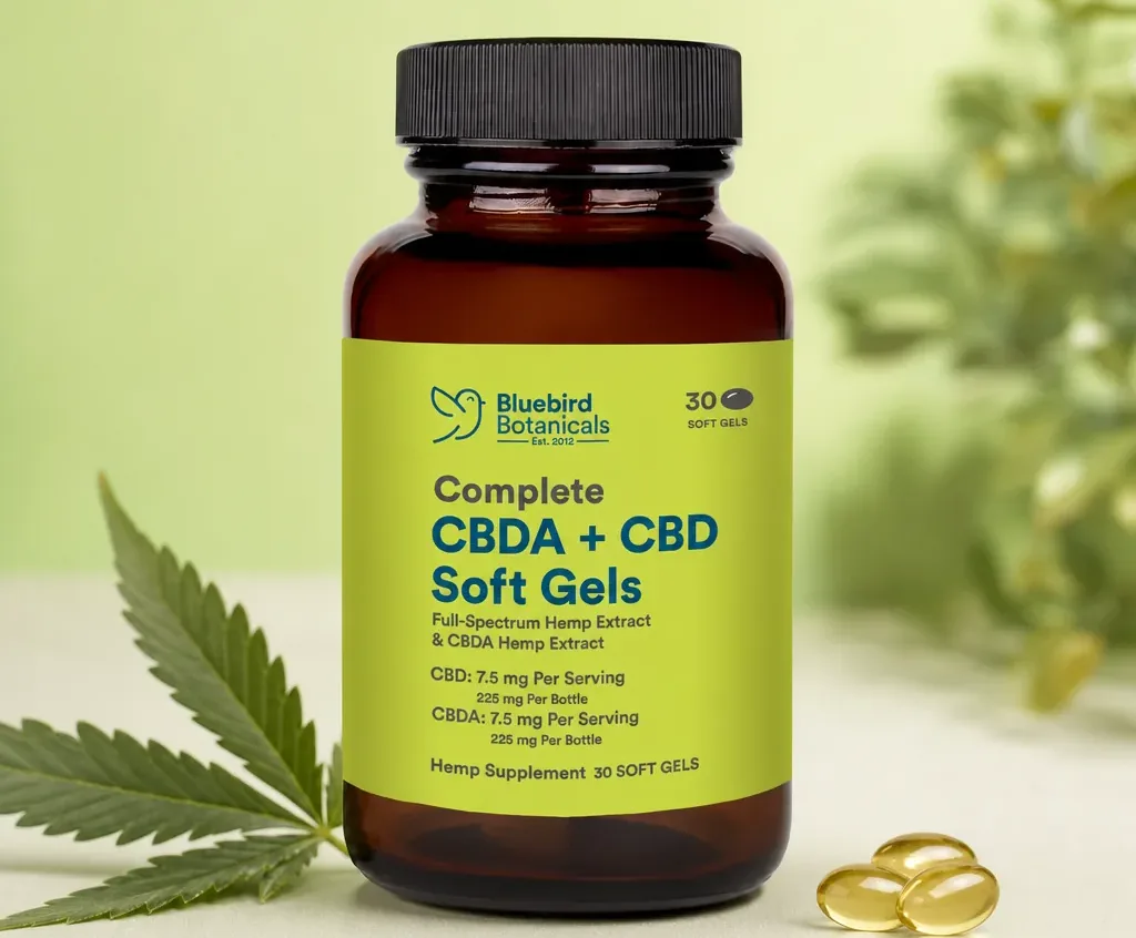 Bluebird Botanicals Complete CBDA + CBD Oil Soft Gels