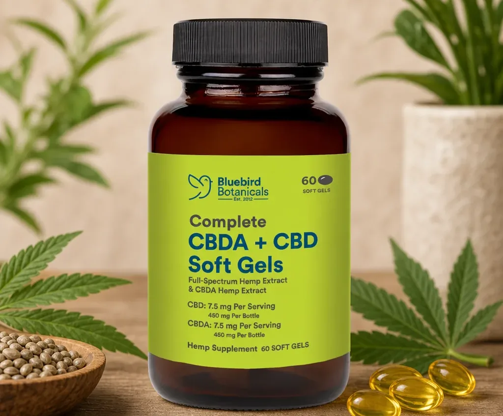 Bluebird Botanicals Complete CBDA + CBD Oil Soft Gels image 3