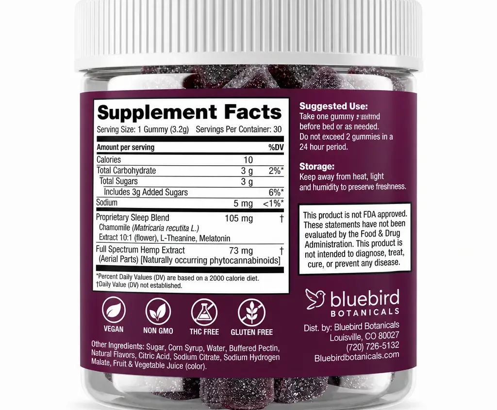 Bluebird Botanicals Deep Sleep Gummies image 2