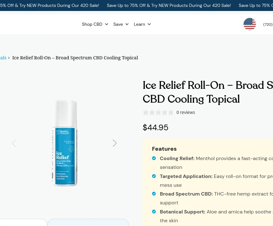 Bluebird Botanicals Ice Relief Roll-On image 7