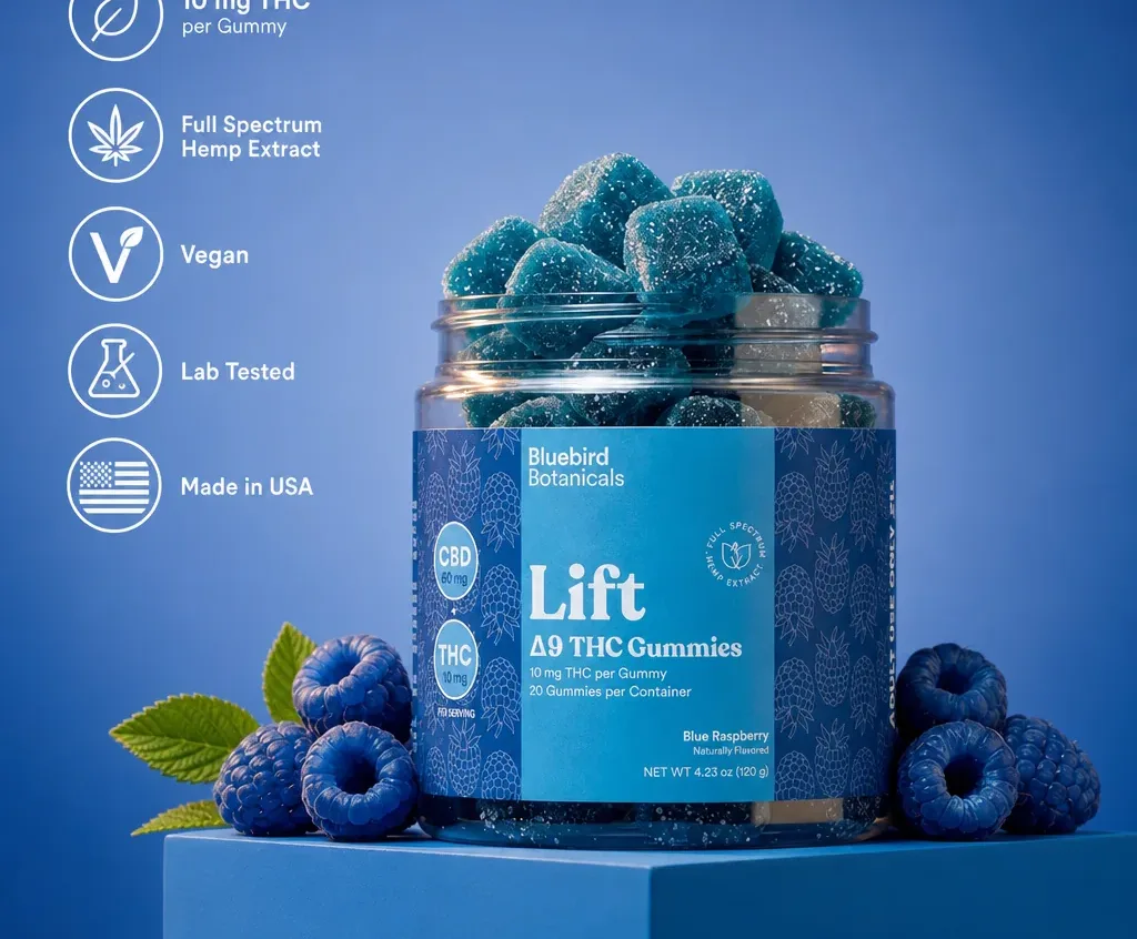 Bluebird Botanicals Lift Gummies – Blue Raspberry image 6