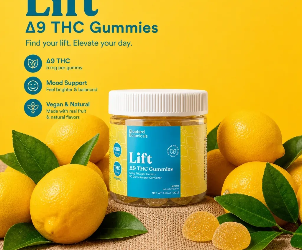 Bluebird Botanicals Lift Gummies - Lemon image 5