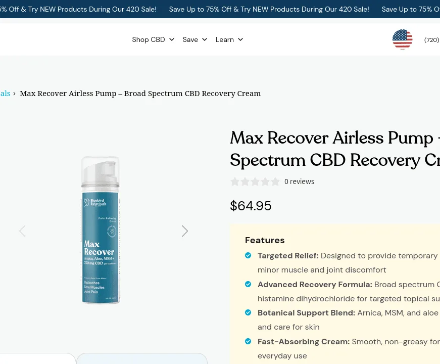Bluebird Botanicals Max Recover Airless Pump image 8