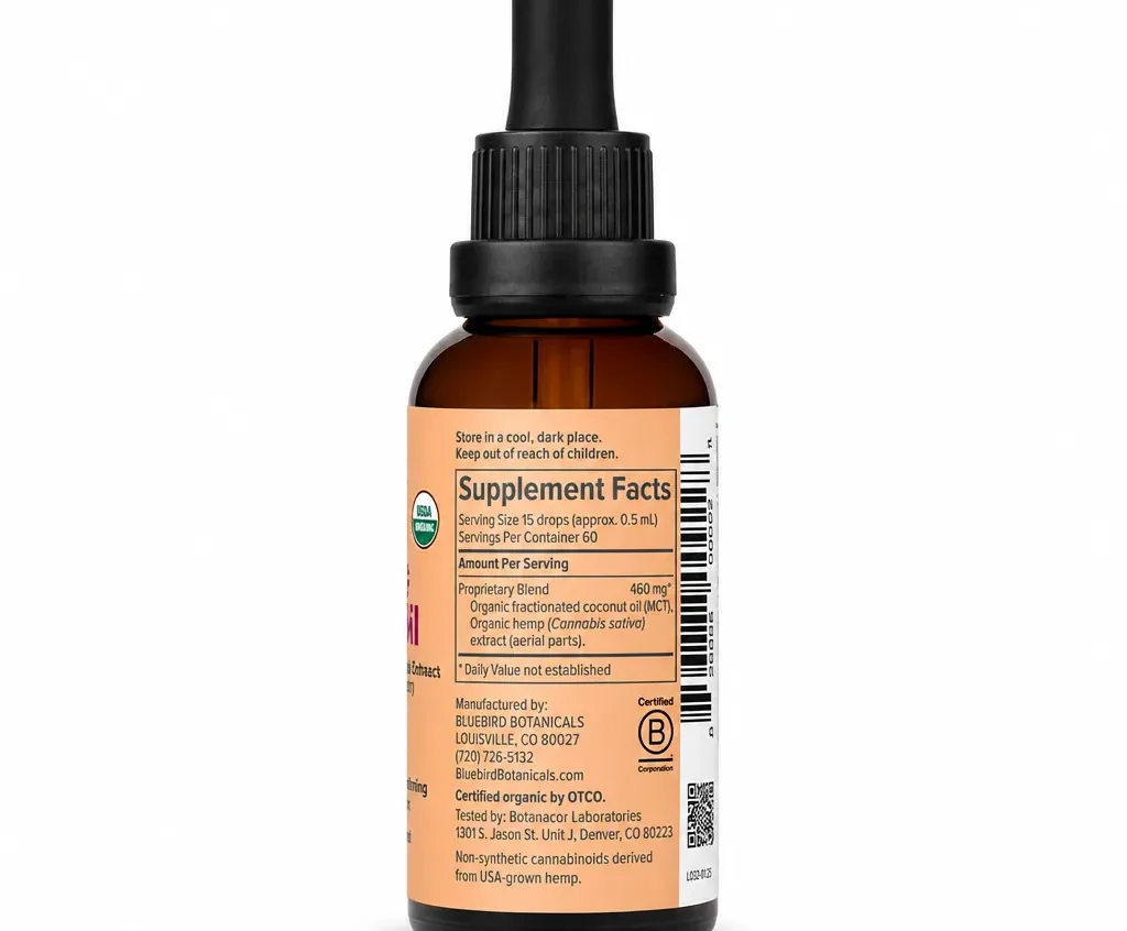 Bluebird Botanicals Organic CBD Oil image 3