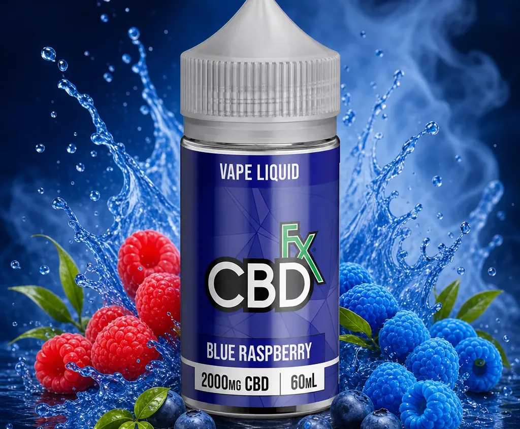CBDfx Blue Raspberry CBD Vape Juice image 3