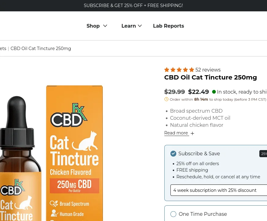CBDfx CBD Cat Tincture image 3