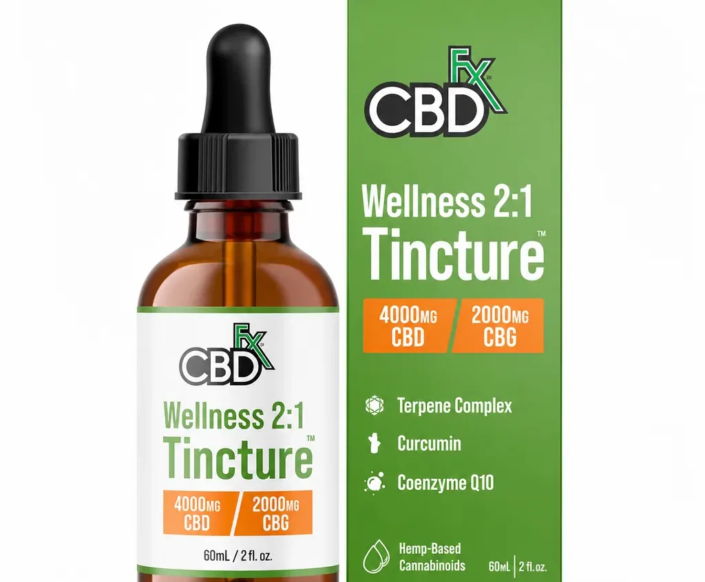 CBDfx CBD + CBG Oil Wellness Tincture image 2
