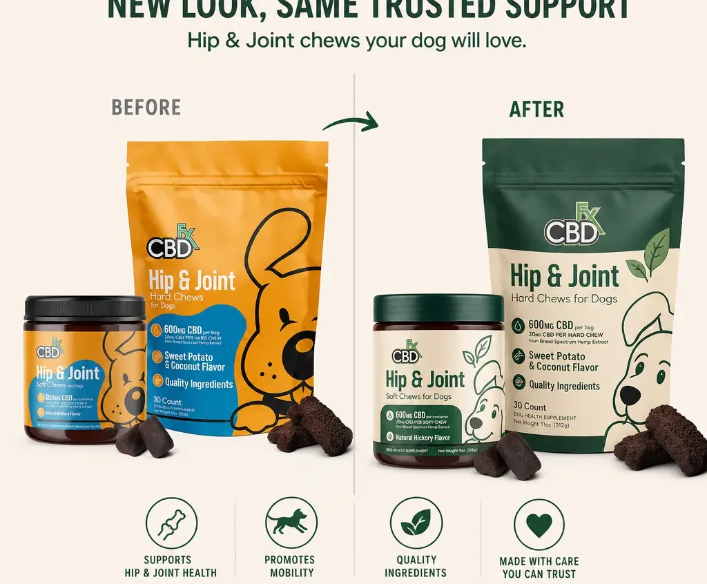 CBDfx CBD Dog Treats: Hip & Joint Chews