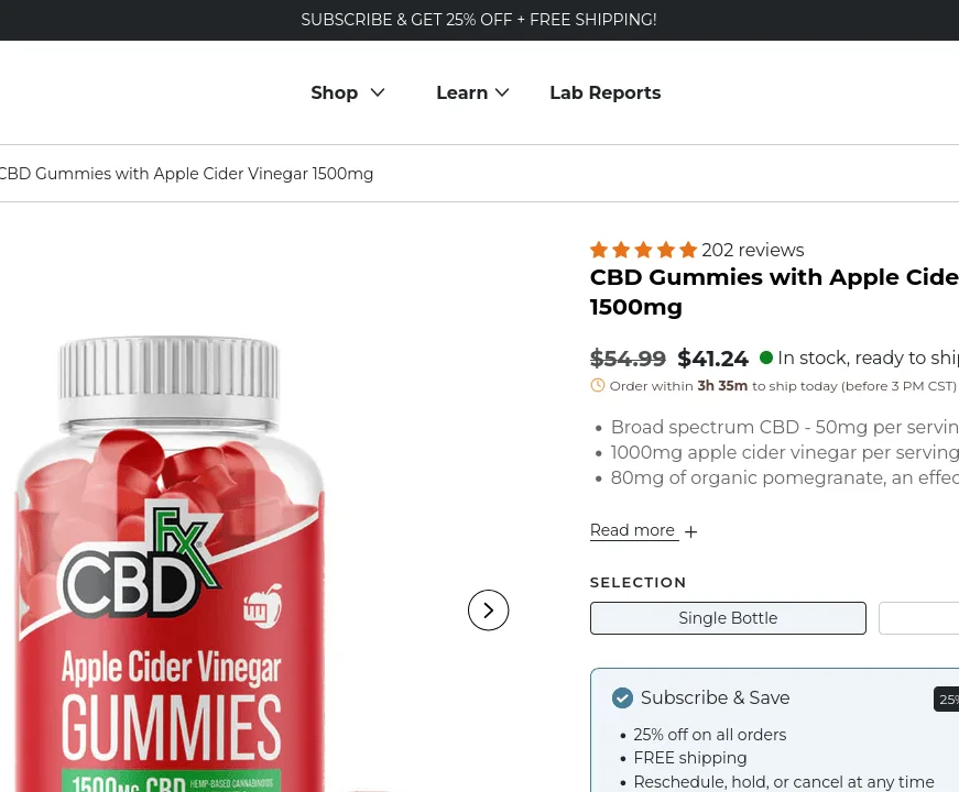 CBDfx CBD Gummies with Apple Cider Vinegar image 3