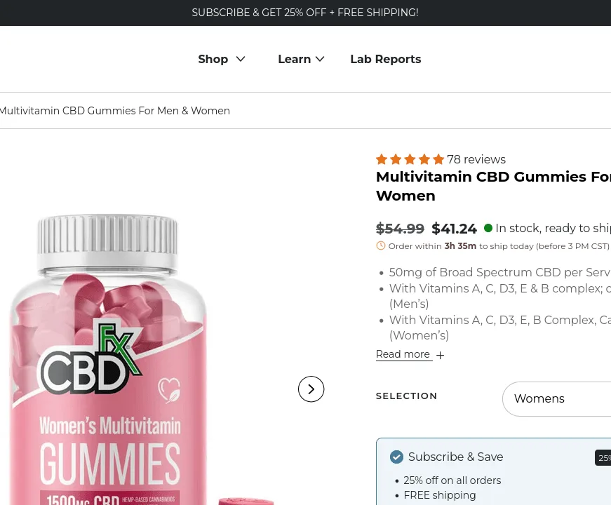 CBDfx Multivitamin CBD Gummies image 4