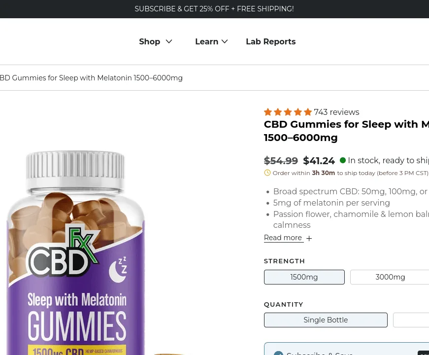 CBDfx CBD Gummies for Sleep with Melatonin image 4