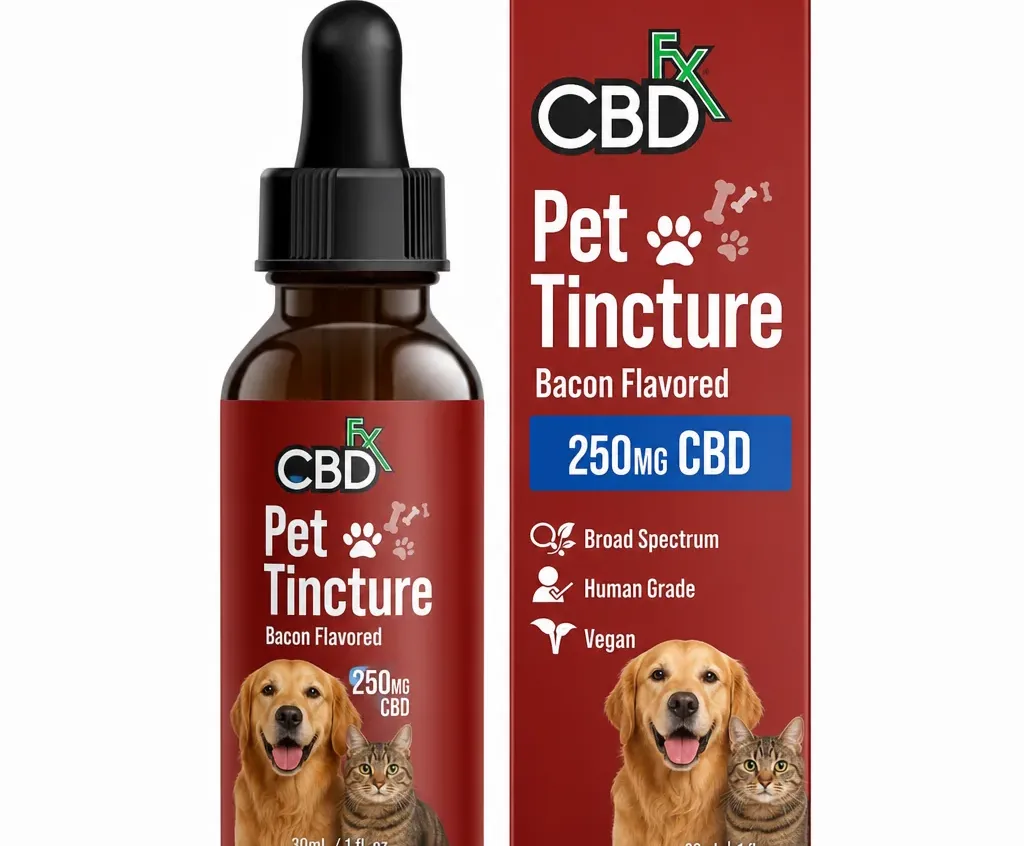 CBDfx CBD Oil for Dogs - Bacon Flavored