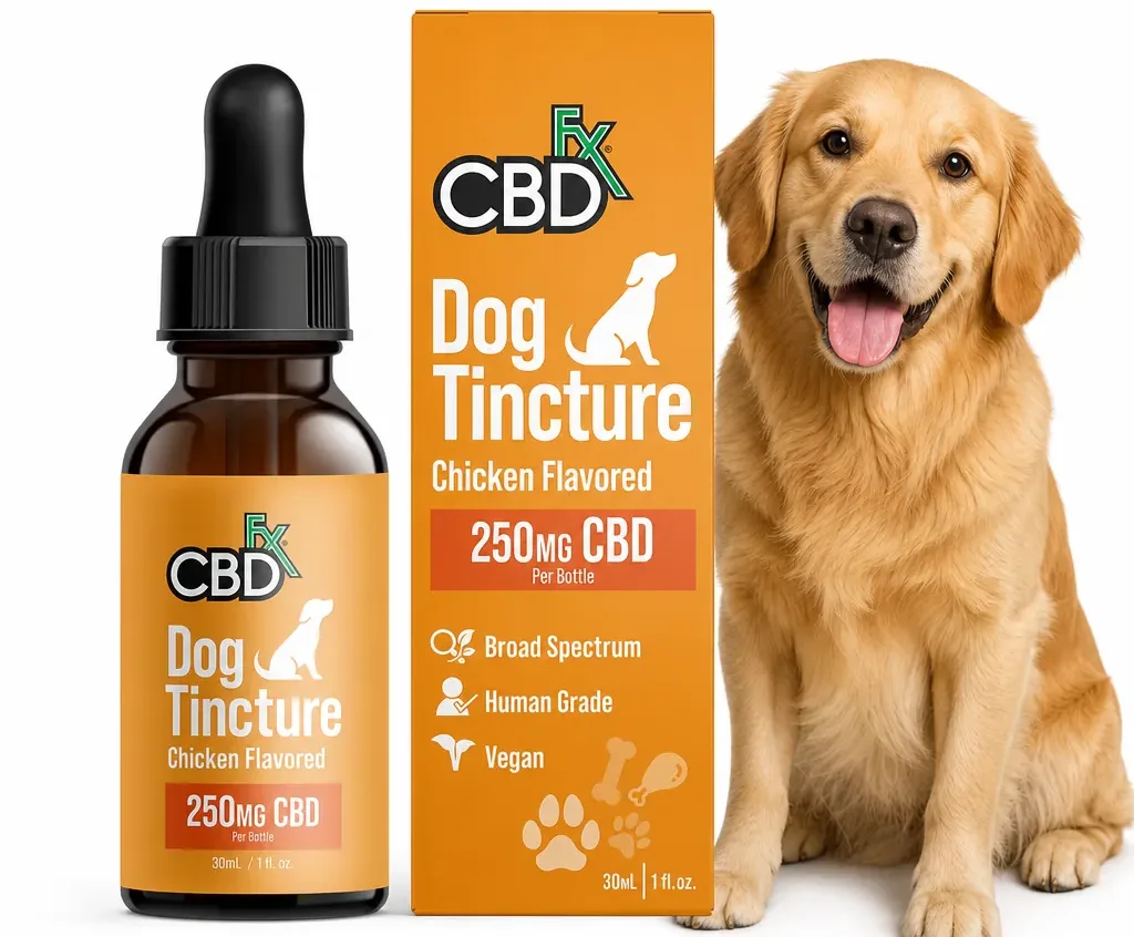 CBDfx CBD Oil For Dogs - Chicken Flavored