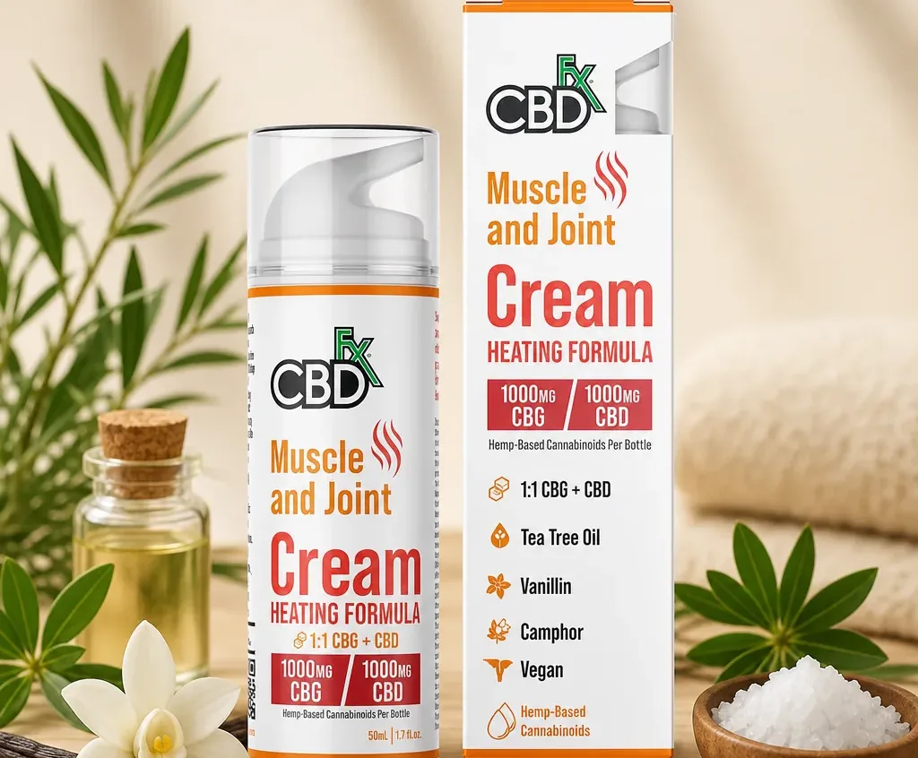 CBDfx CBG + CBD Lotion for Muscle & Joint: Heating Formula