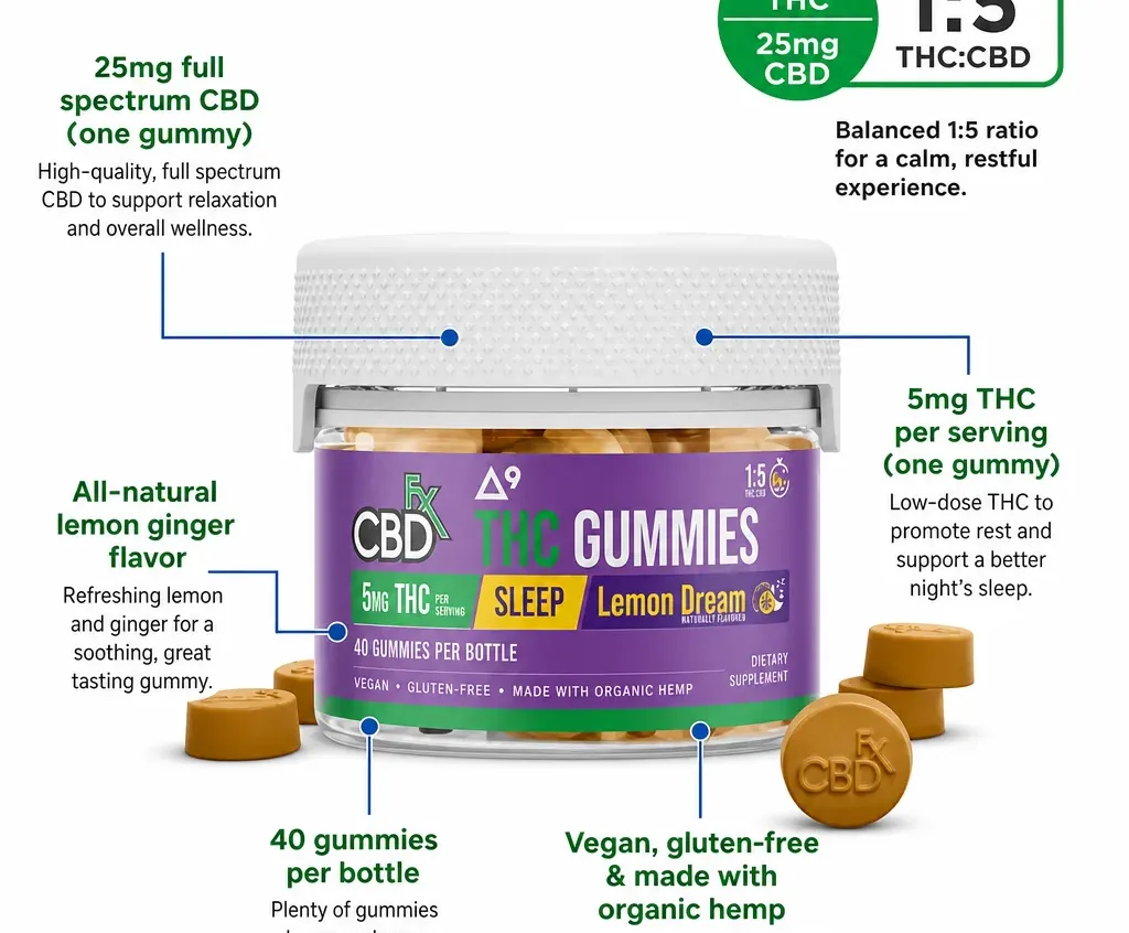 CBDfx Lemon Dream Gummies image 3