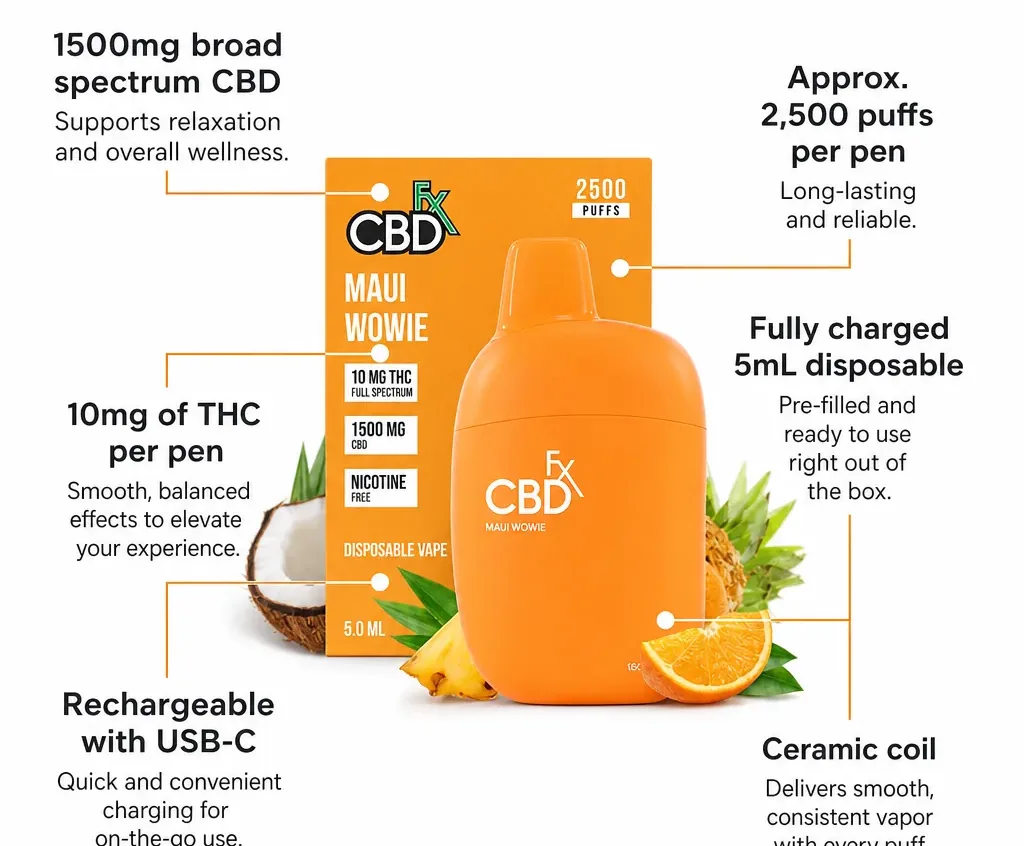CBDfx Maui Wowie THC Vape Pen image 2