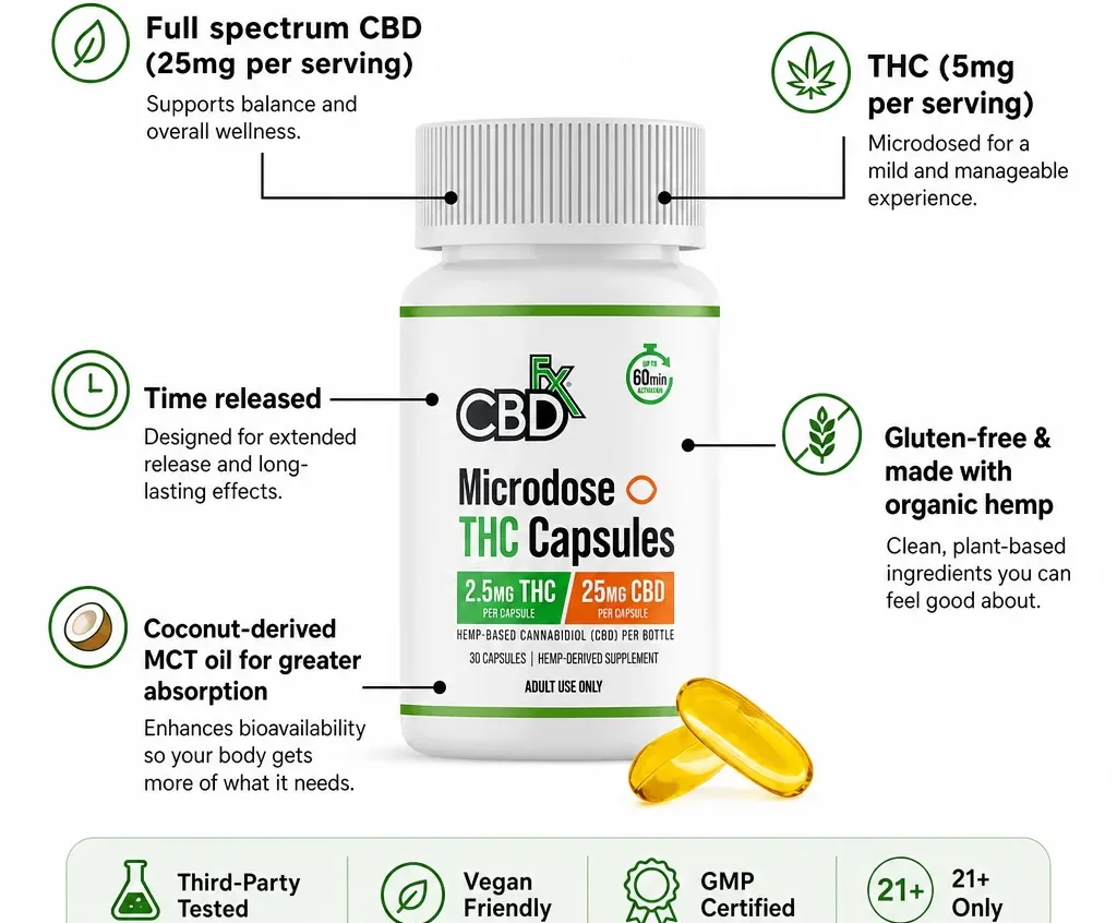 CBDfx Microdose THC Capsules image 2