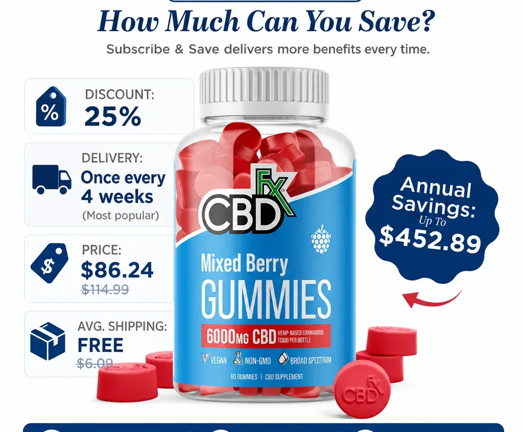 CBDfx Original Mixed Berry CBD Gummies image 2