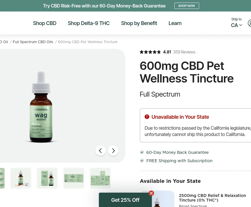 CBDistillery CBD Pet Wellness Tincture image 4