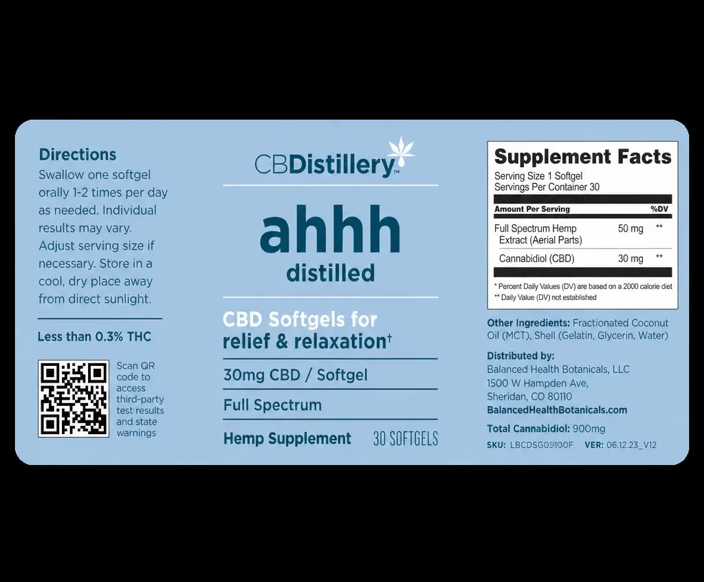 CBDistillery CBD Relief & Relaxation Softgels image 3