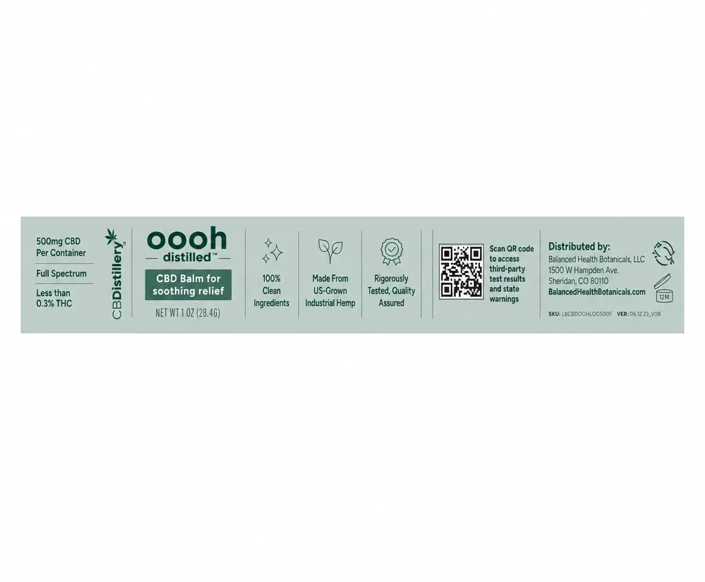 CBDistillery CBD Soothing Relief Balm image 2