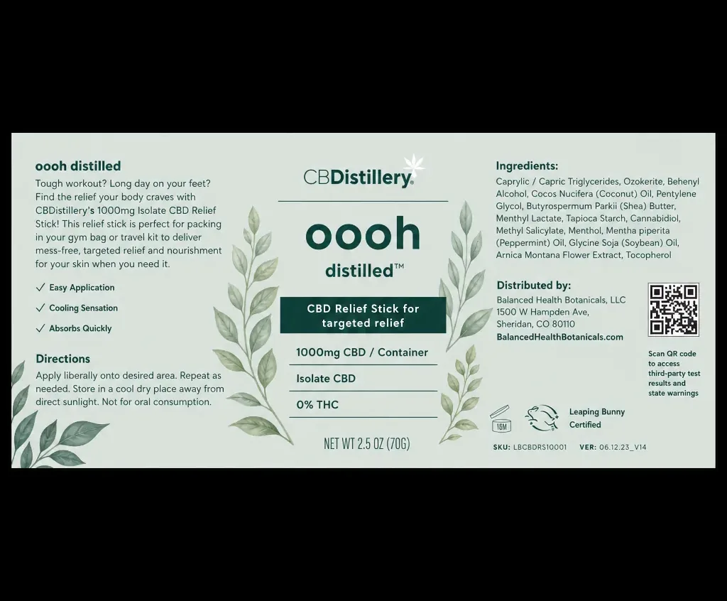 CBDistillery CBD Targeted Relief Stick image 2