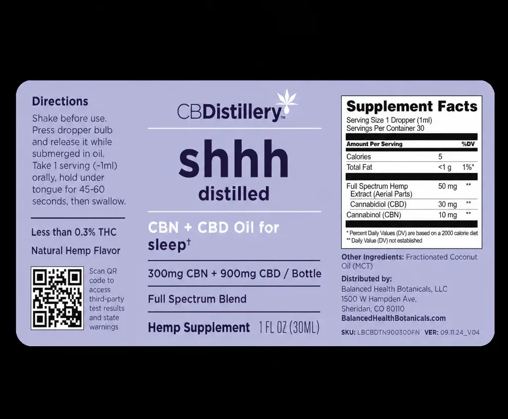 CBDistillery CBN + CBD Sleep Tincture image 2