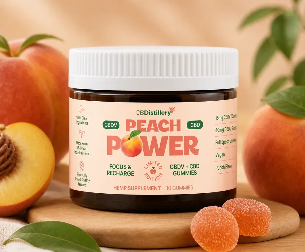 CBDistillery Peach Power Focus & Recharge Gummies