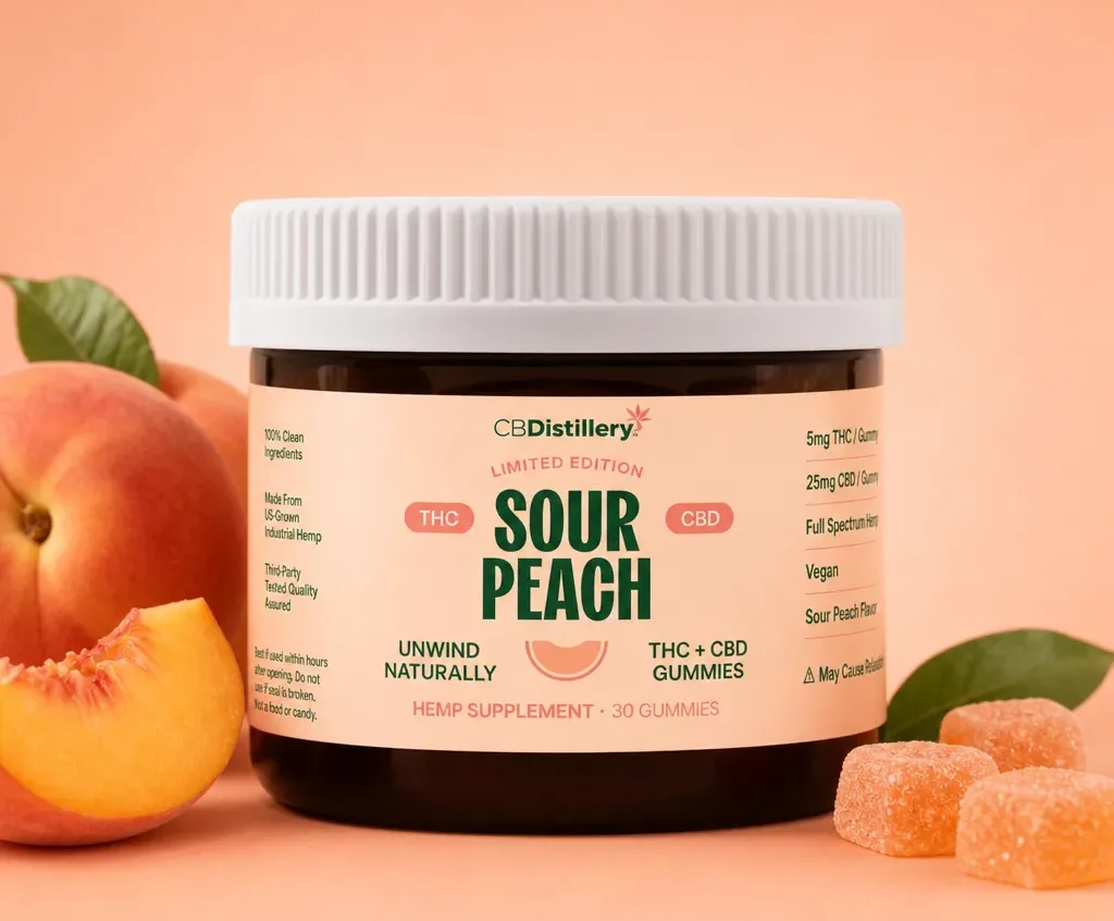 CBDistillery Sour Peach Gummies