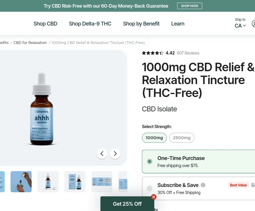 CBDistillery CBD Relief & Relaxation Tincture image 4