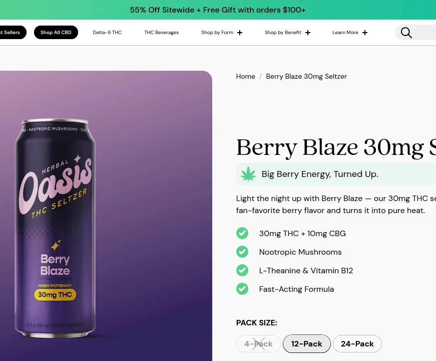 cbdMD Berry Blaze Seltzer image 2