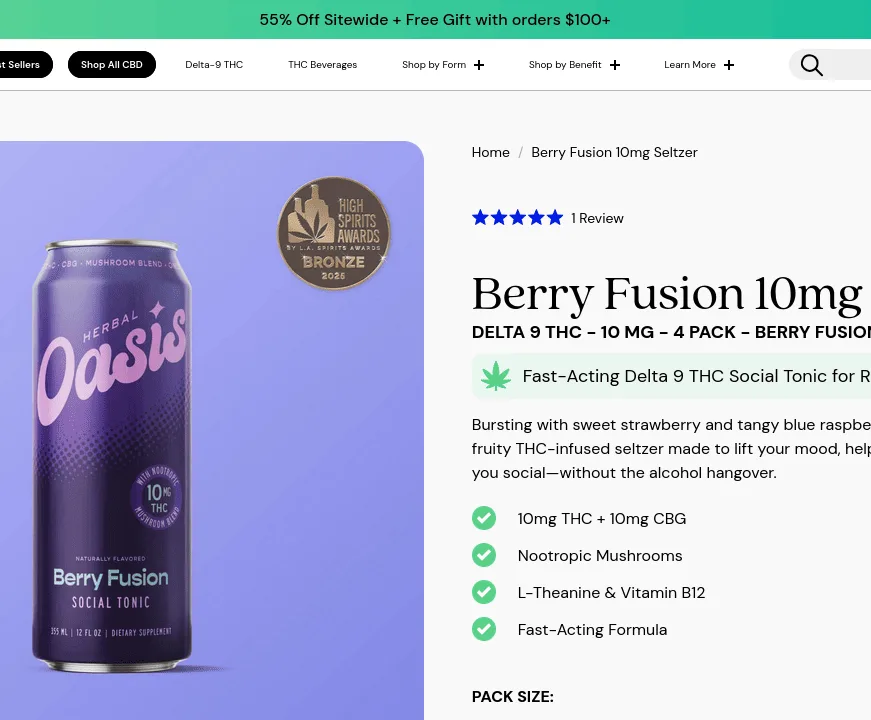 cbdMD Berry Fusion Seltzer image 2
