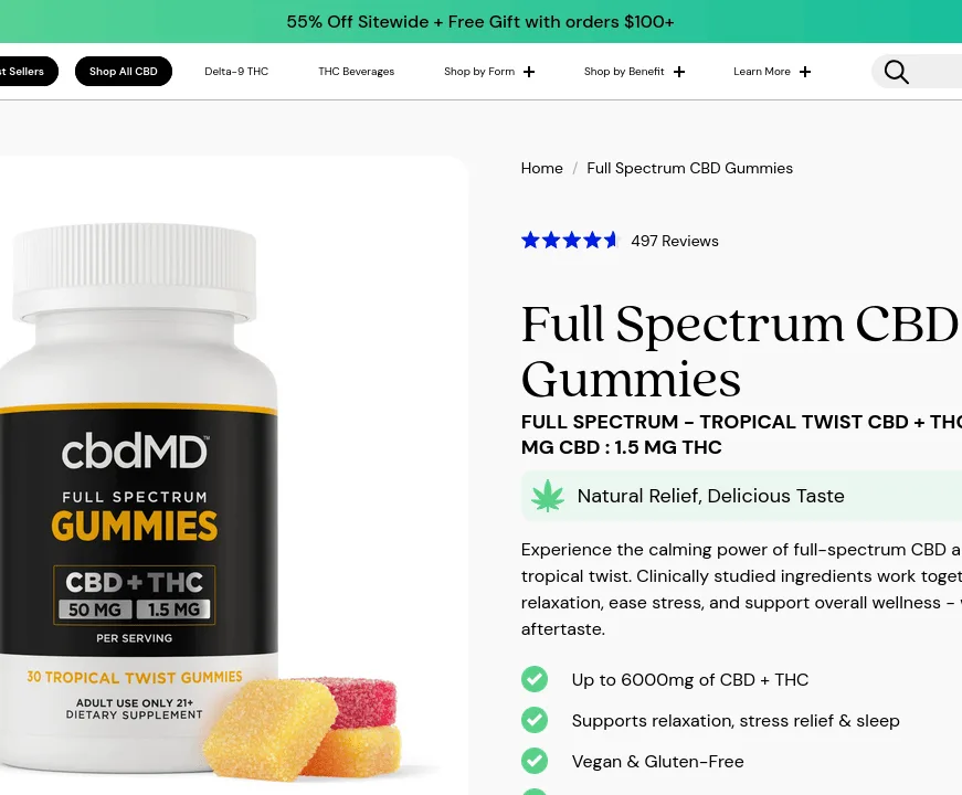 cbdMD Full Spectrum CBD Gummies image 2