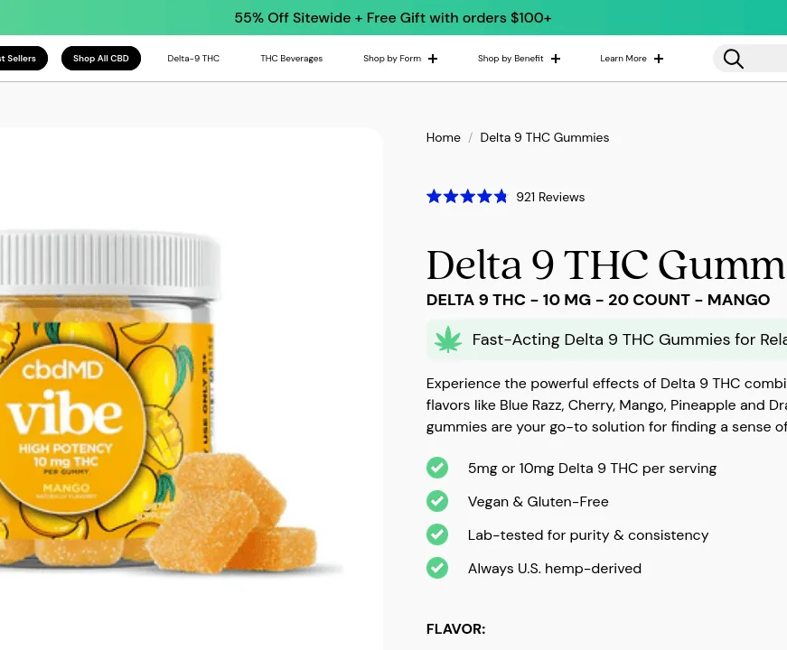 cbdMD Vibe Delta 9 Gummies image 2