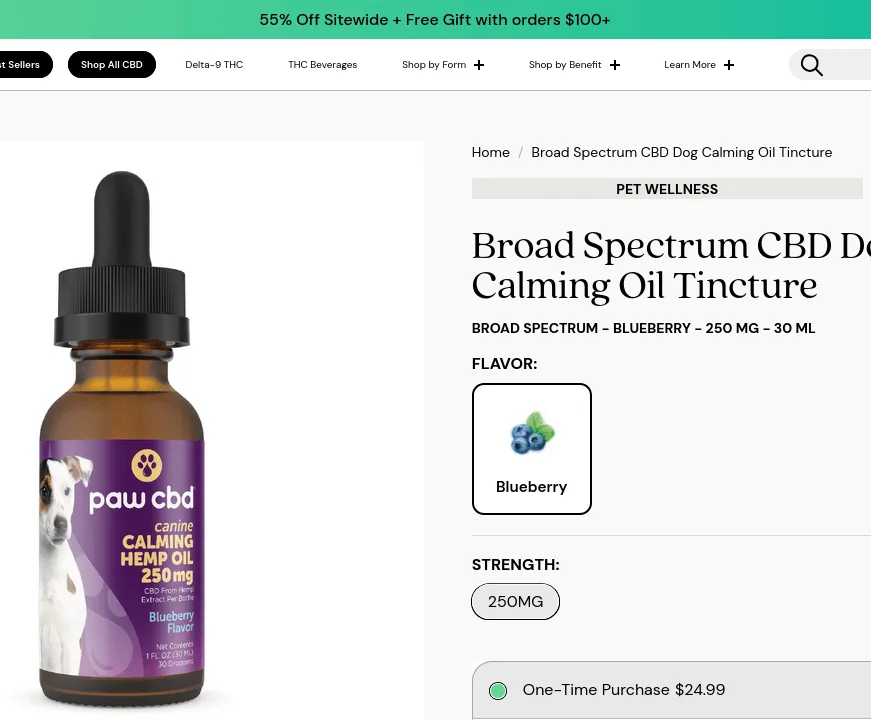 cbdMD Broad Spectrum CBD Dog Calming Oil Tincture image 2