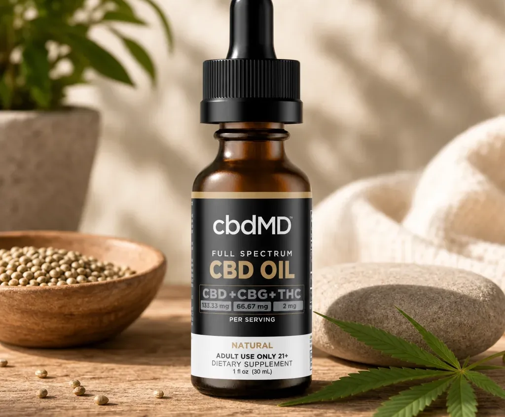 cbdMD Full Spectrum CBD + CBG Oil Tincture