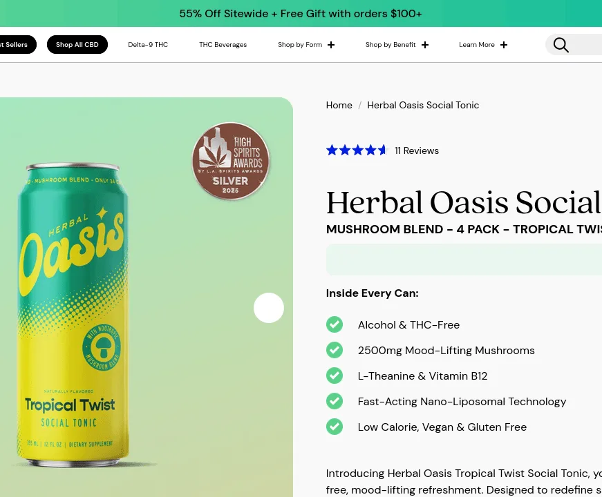 cbdMD Herbal Oasis Tropical Twist Social Tonic image 2
