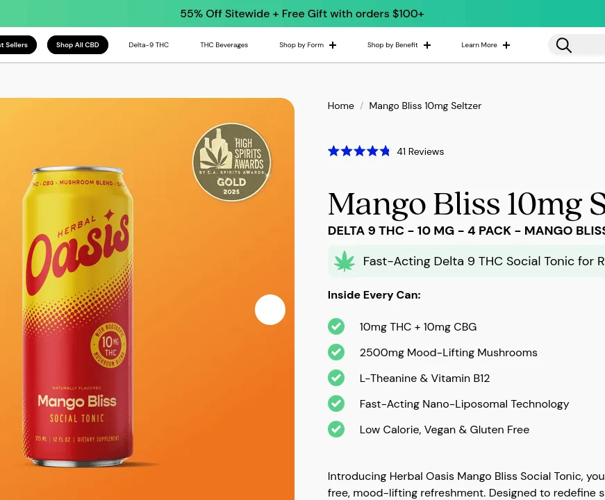 cbdMD Mango Bliss Social Tonic image 2