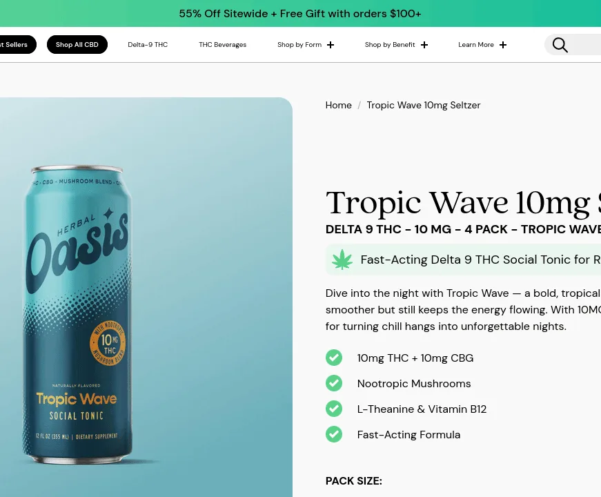 cbdMD Tropic Wave Seltzer image 2