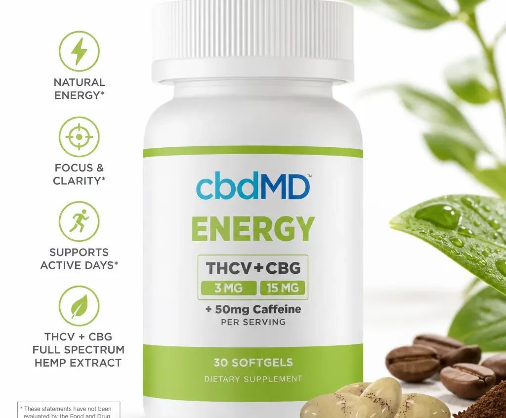 cbdMD THCV + CBG Energy Softgels