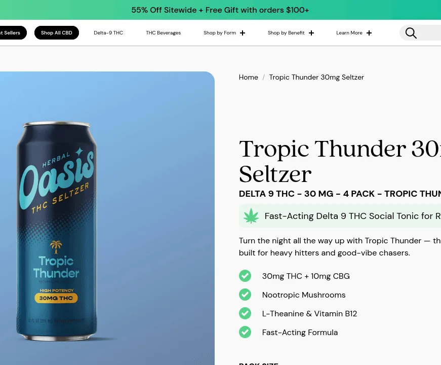 cbdMD Tropic Thunder Seltzer image 2