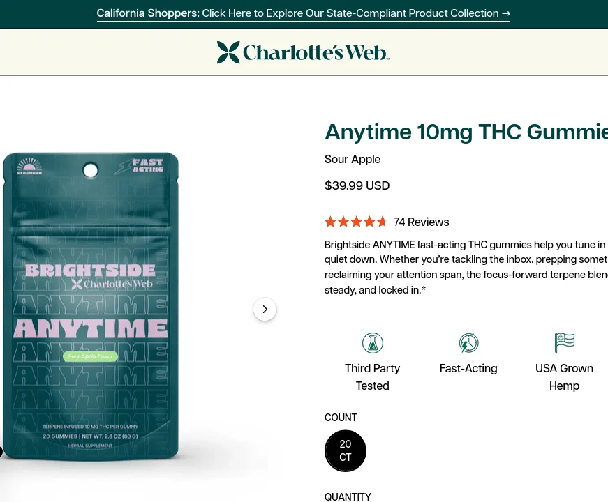 Charlotte’s Web Anytime THC Gummies image 4