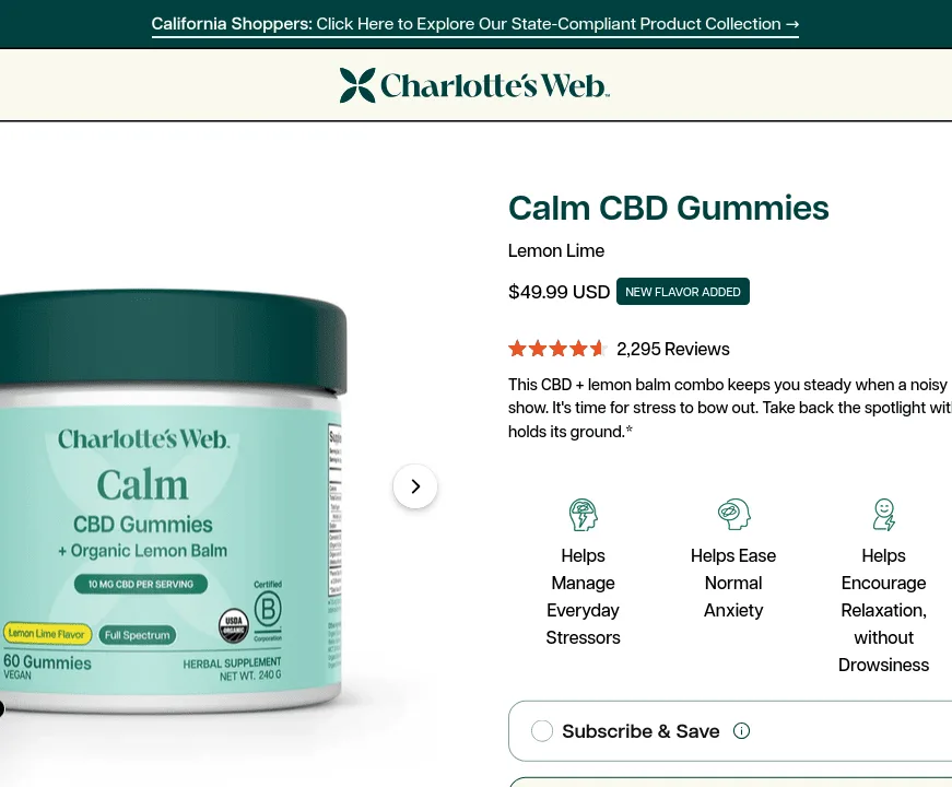 Charlotte’s Web Calm CBD Gummies image 4