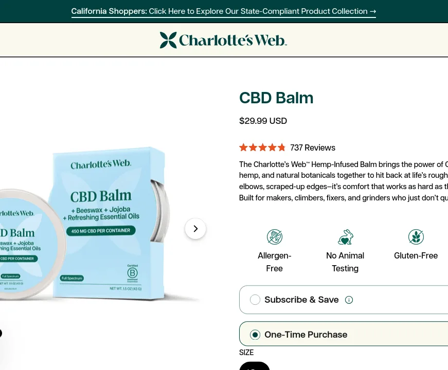 Charlotte’s Web CBD Balm image 4