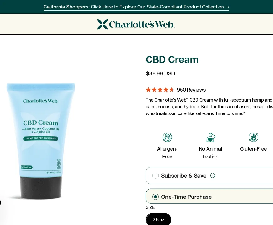 Charlotte’s Web CBD Cream image 4