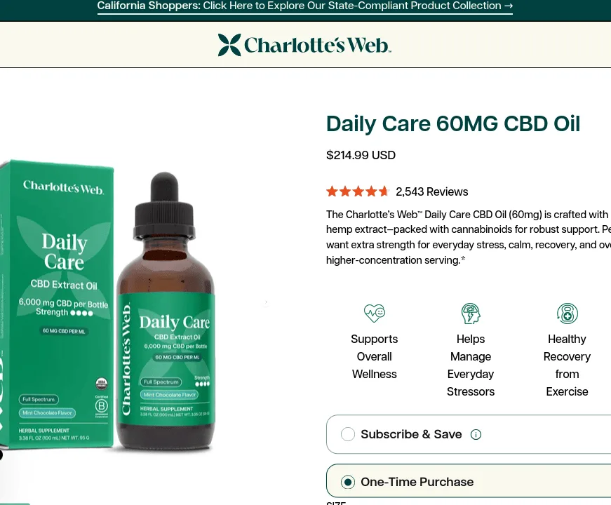 Charlotte’s Web Daily Care CBD Oil image 4