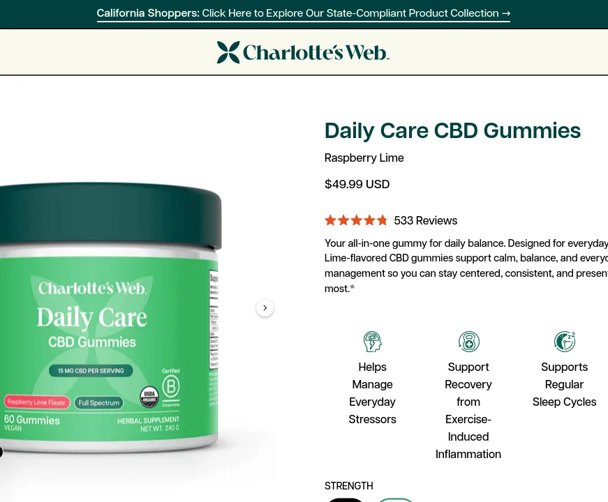 Charlotte’s Web Daily Care CBD Gummies image 4