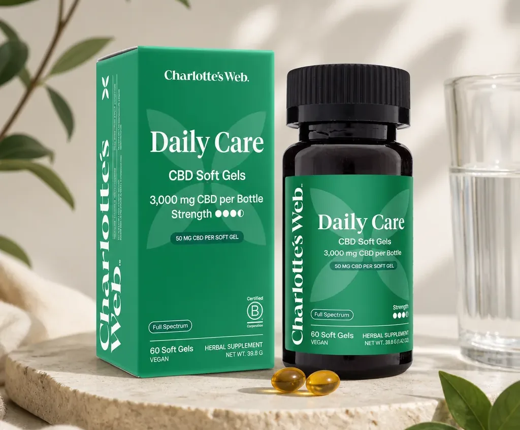 Charlotte’s Web Daily Care CBD Soft Gel Capsules