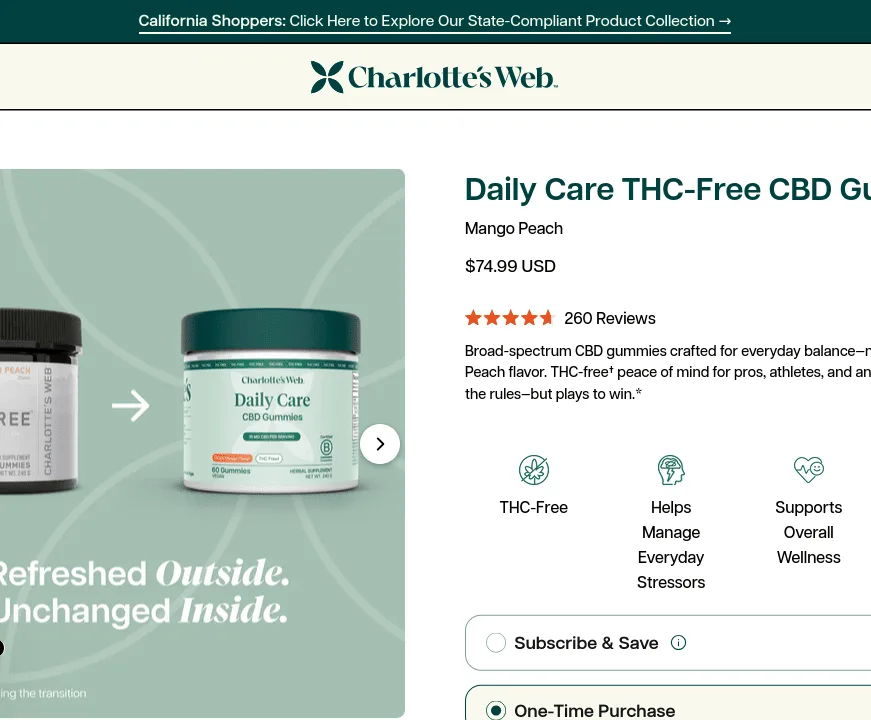 Charlotte’s Web Daily Care THC-Free CBD Gummies image 4